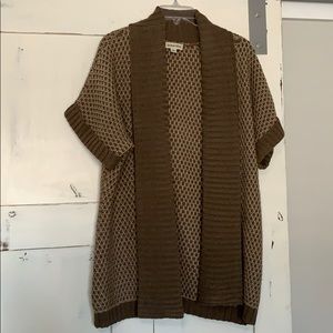 Brown Open Sweater Cardigan
